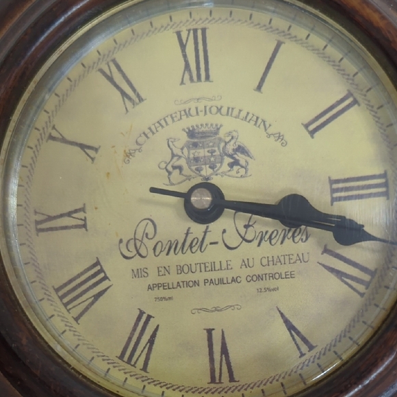 Vintage Standing Clock By Chateau Joullian Pontet Freres Brown - Picture 2 of 7